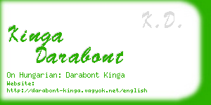 kinga darabont business card